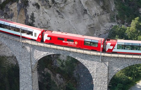 Glacier Express Train Line in Switzerland