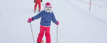 Skiing in Samnaun, Switzerland