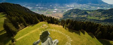 Saype "Beyond Crisis" Painting in Leysin, Switzerland