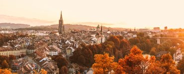 Autumn in Switzerland - Old Town of Bern during Sunset