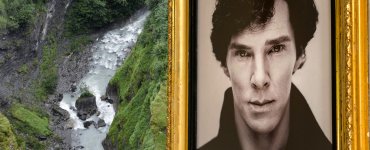 Reichenbach Falls and Sherlock Holmes in Meiringen