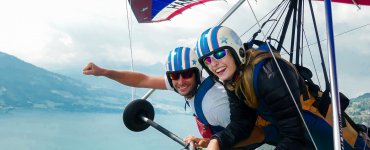 Olivia Wynkoop Hang Gliding off the Niederhorn with Hang Gliding Interlaken