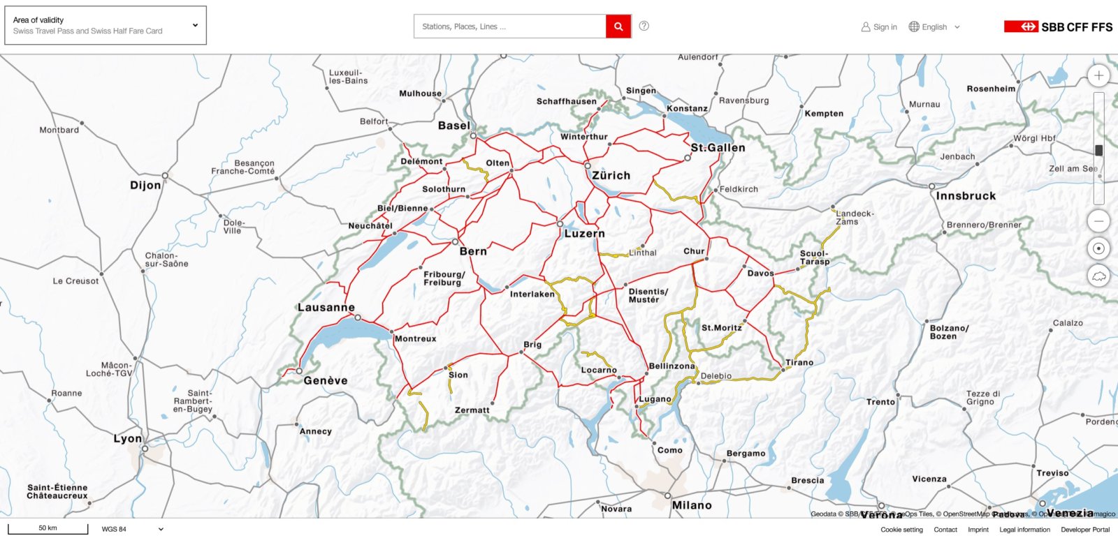 Switzerland Train Map Routes and Schedules (2024)